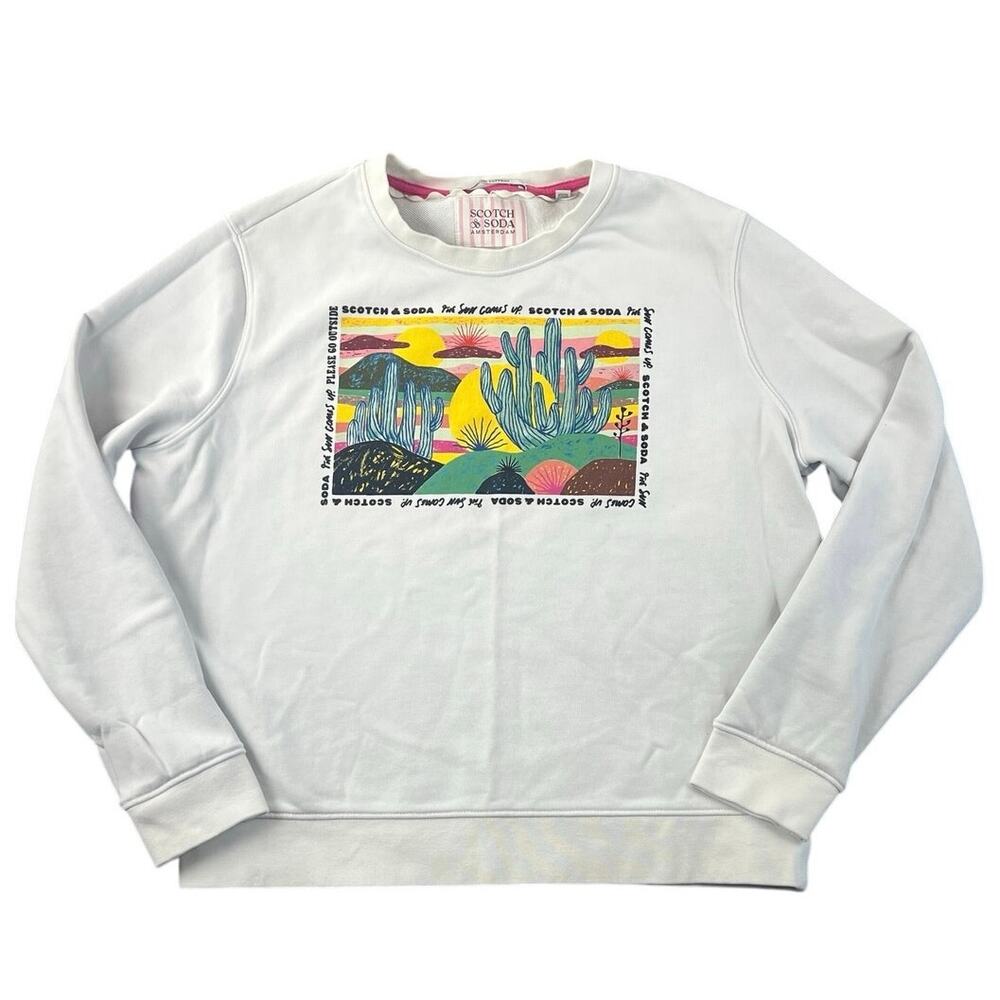 Scotch & Soda Amsterdam Summer Edition Desert Graphic Cotton Sweatshirt S